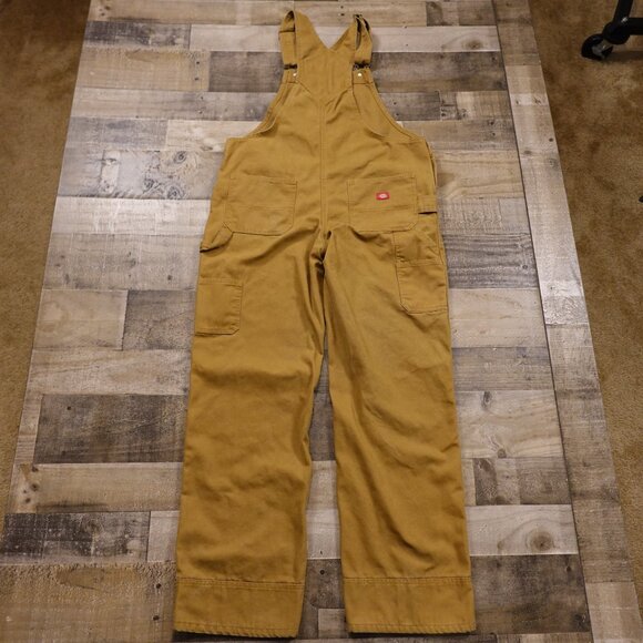 Dickies Duck Canvas Overalls Women’s Medium Brown Workwear Utility - Picture 12 of 13